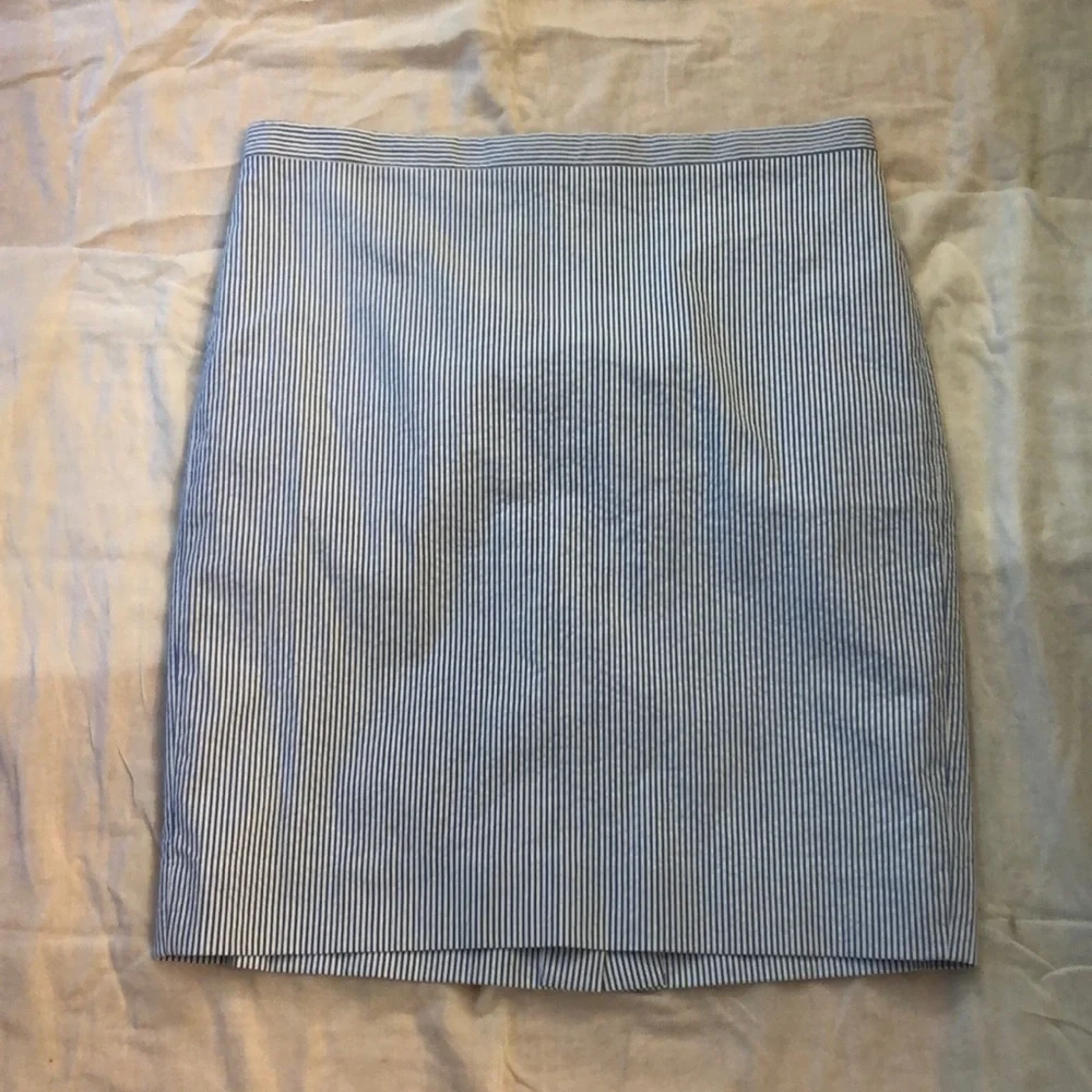 J crew seersucker skirt​​​​​​​​​​​​​​